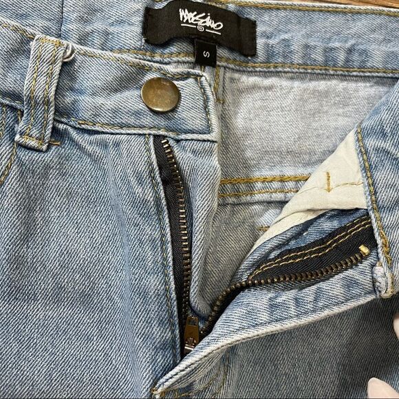 Mossimo Distressed Raw Hem Jeans SMALL - Picture 5 of 12